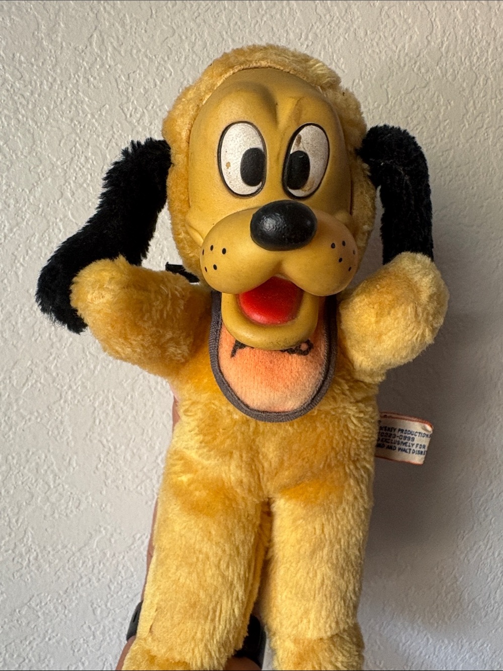 Pluto Disney vintage 60’s-70’s Plush Dog Toy